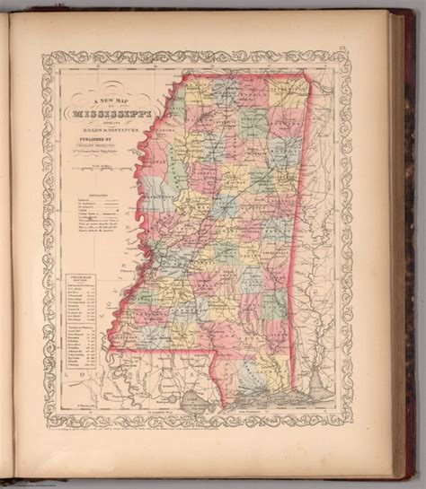 A New Map Of Mississippi Published By Charles Desilver 23 David