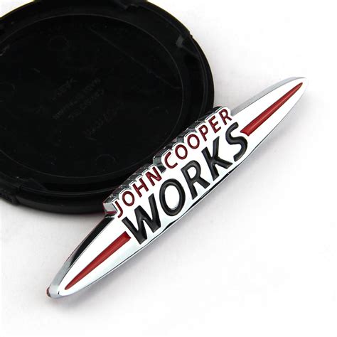 Aluminum Alloy Metal John Cooper Works Emblems Car Stickers For Mini