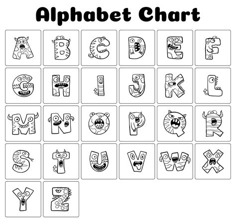 10 Best Chart Full Page Alphabet Abc Printable