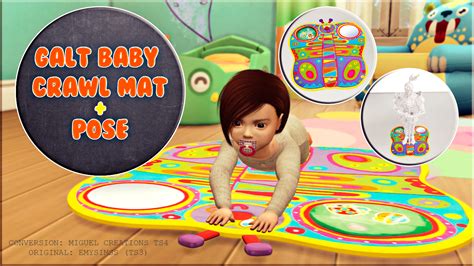 Miguel Creations Ts4 Calt Baby Crawl Mat Pose Sims Bebê Jogo The