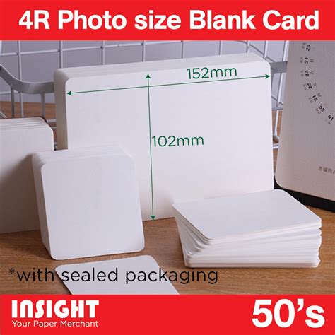4r Blank Card 50spack 152mm X 102mm Classic Blank Greeting Card Kraft