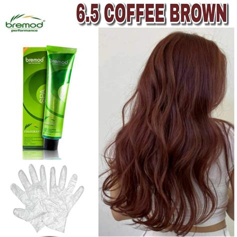 Bremod 65 Coffe Brown Permanent Hair Color 100ml Set With Oxidizer