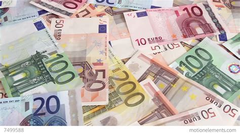 Euro Money Background Stock Video Footage 7499588