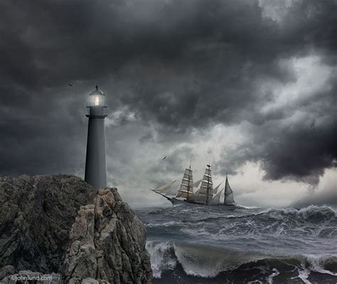 Tall Ship With Lighthouse Lps Lighthouse Storm Storm Tattoo Storm
