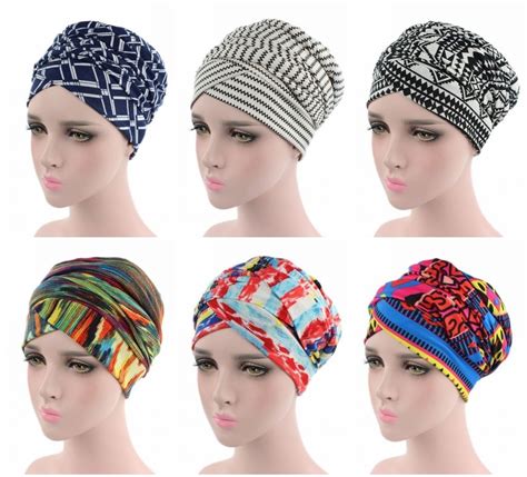 Head Turban Turban Hijab Head Scarf New Ladies Fashion Hijab Caps Hat Print African
