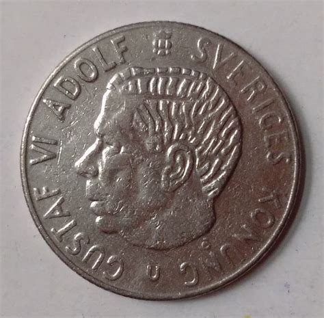 sweden 1 krona 1968 used bidcurios