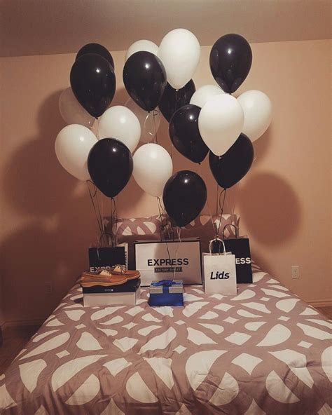 Gift her personalized wine set, rotating crystal led cube, exclusive perfumes, swarovski jewellery, scented candles, etc. Cumpleaños #23 de mi esposo ️😍 Bedroom surprise for him # ...