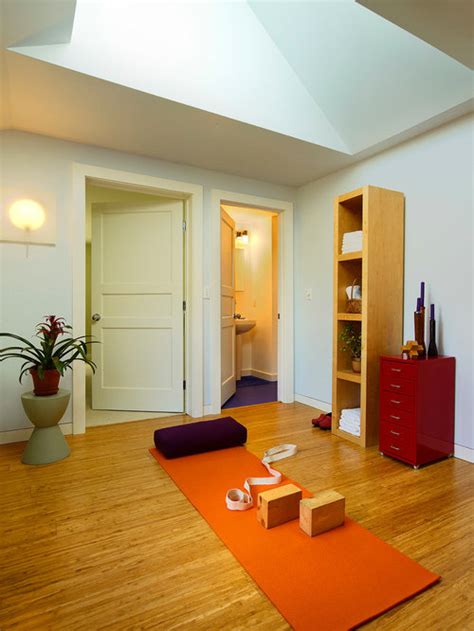 For this compact space, designer vanessa alexander paired a the. Yoga Studio | Houzz