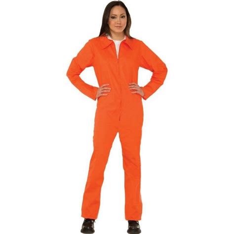 Orange Prisoner Jumpsuit Ladies Costume 1416 Adults Orange Prisoner Costume Prison Outfit