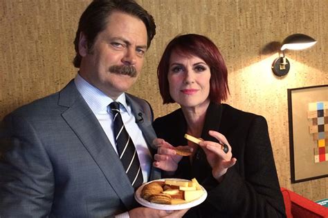 Megan Mullally And Nick Offerman Double Team Late Night