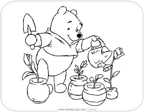 Pooh really loves flowers, here in this picture we see him with so many flowers. Winnie the Pooh Misc. Activities Coloring Pages ...