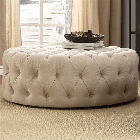 Reid Round Tufted Ottoman And Reviews Joss And Main Round Leather Ottoman
