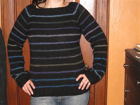 Ravelry Candy Striped Raglan Sweater Pattern By Jenn Pellerin