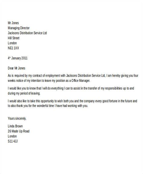 Free 26 Formal Resignation Letter Samples In Pdf Ms Word