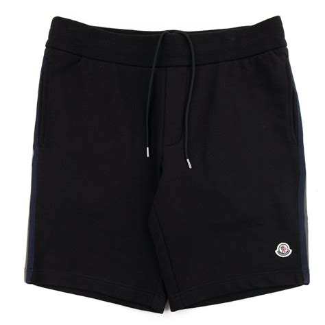 Moncler Bermuda Sweat Shorts W Bands Black 999 Onu