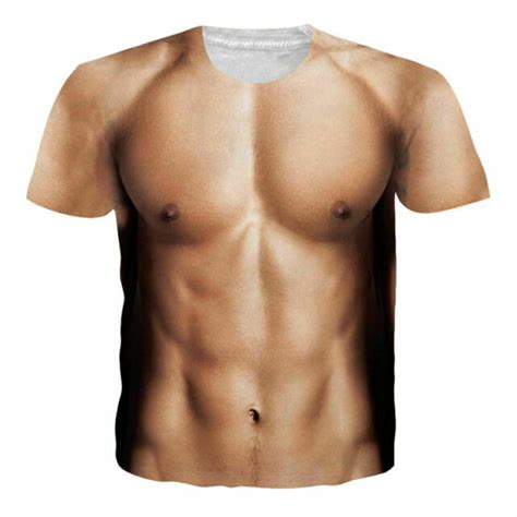 Men S Funny Rude Party Fancy Dress Chest Muscle D Print Offensive