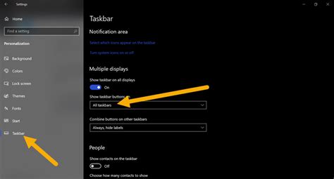 How To Show Taskbar On All Displays In Multi Monitor Setup