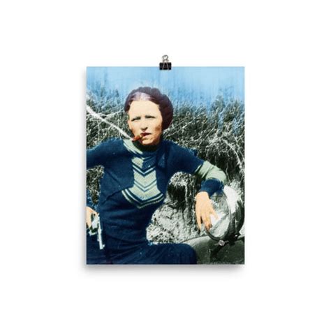 Painting Of Bonnie Parker Of Bonnie And Clyde Mugshot Cigar Etsy Finland