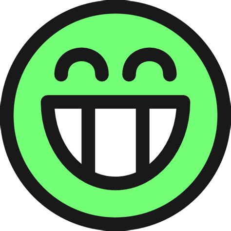 Flat Grin Smiley Emotion Icon Emoticon Clip Art At Vector