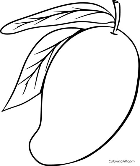 15 free printable Mango coloring pages in vector format, easy to print