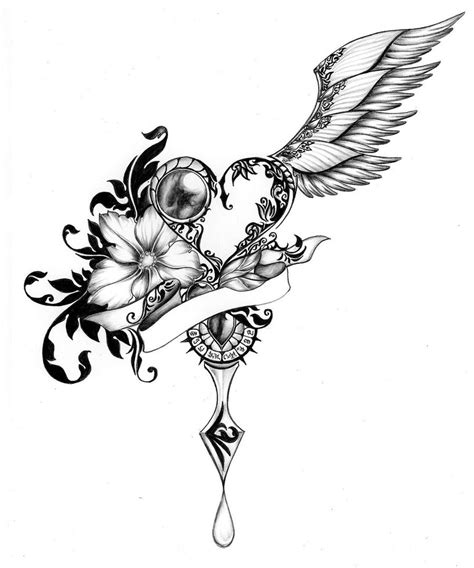 Heart With Wings Drawing At Getdrawings Free Download