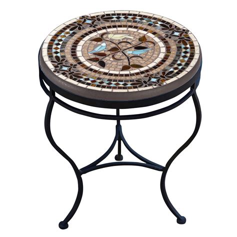 Provence Mosaic Side Table Neille Olson Mosaics Iron Accents