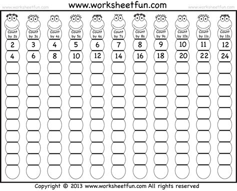 Free Printable Skip Counting Worksheets