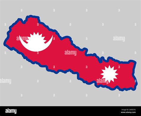 Nepal Map Flag Stock Vector Images Alamy