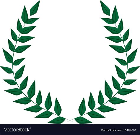 Wreath Leaves Crown Design Royalty Free Vector Image