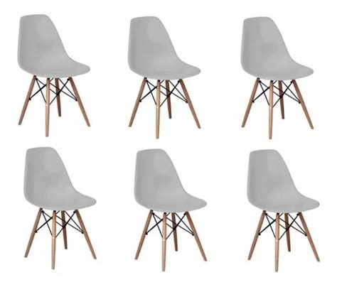 Cadeira de jantar Elidy Charles Eames Eiffel estrutura de cor cinza unidades Frete grátis