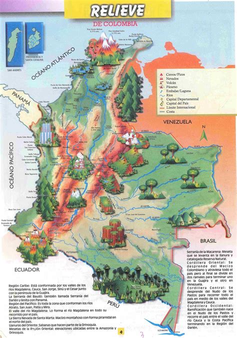 Resultado De Imagen Para Mapa Del Relieve Colombiano Mapa De Colombia