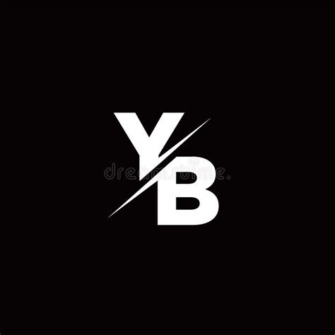 Yb Logo Letter Monogram Slash With Modern Logo Designs Template Stock