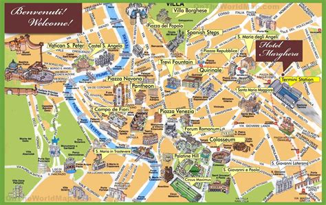 Detallado Mapa De Roma Mapa De Roma Lazio Italia
