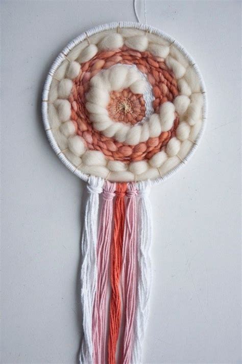 Weave Hypnotic Spiral Art On An Embroidery Hoop Yarn Hanging Weaving
