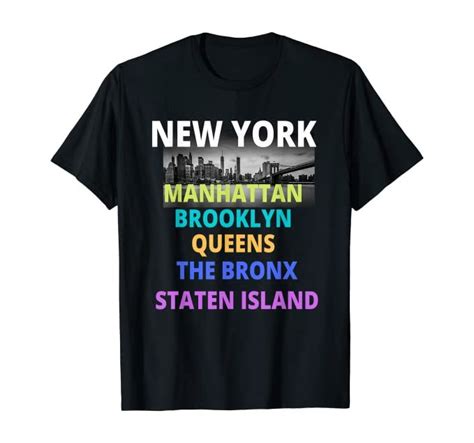 New York Boroughs Tee Shirt Fashion Shirts Fashion Tees