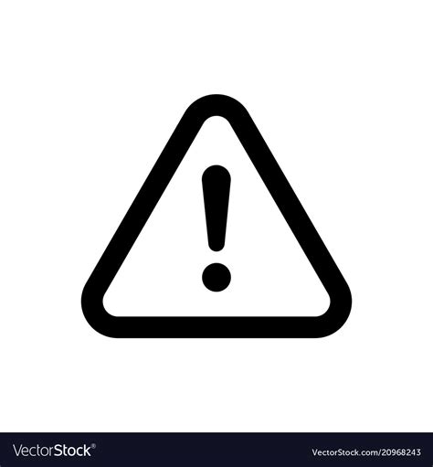 Attention Icon In Flat Style Danger Symbol Vector Image