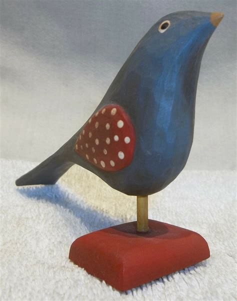 Vintage Folk Art Carved And Painted Wood Bird Figure A Kohr Etsy Art