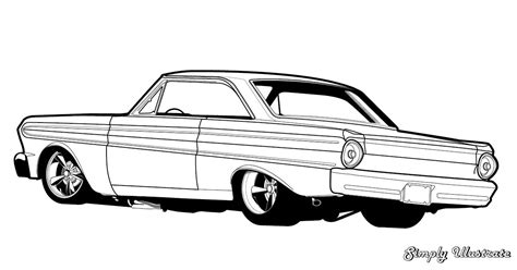 65 Ford Falcon Digital Clip Art Ford Falcon Cars Coloring Pages