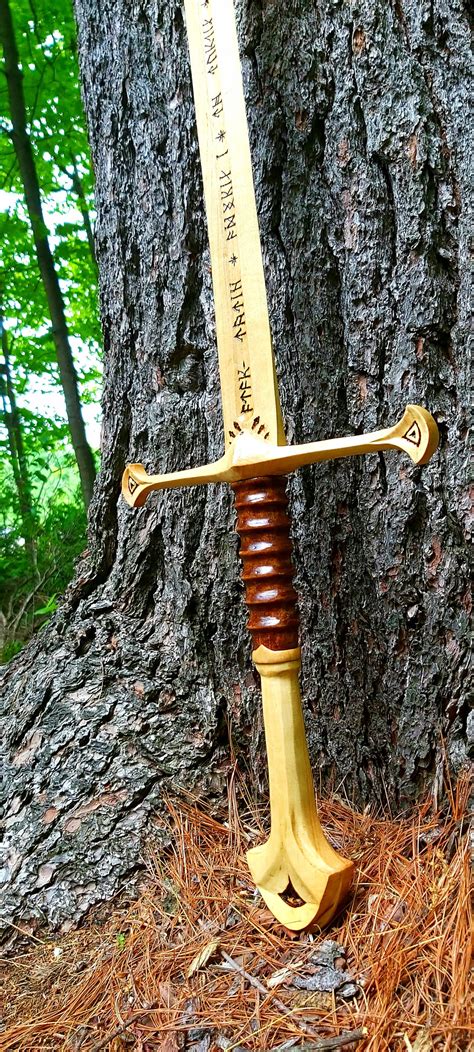 Andúril Flame Of The West Sword Of King Aragorn Wooden Lord Of The