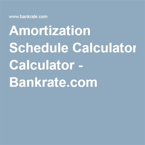 Amortization Schedule Calculator Amortization Schedule Mortgage