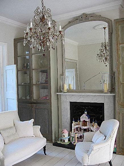 Shabby Chic Fireplace Home French Living Rooms Cottage Living