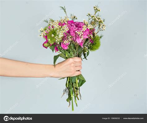 Hand Holding Flowers Stock Photo By ©belchonock 159656232