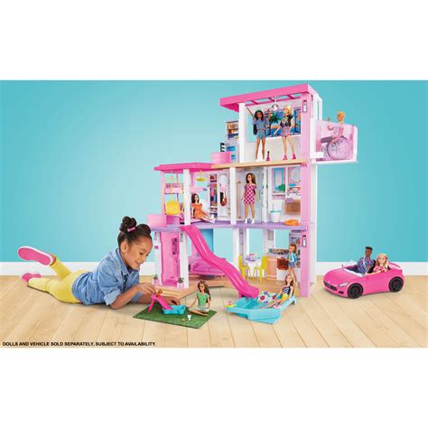 Shop Barbie Dream House Dollhouse With Pool 75 Pieces Online In Qatar Toys R Us Qatar