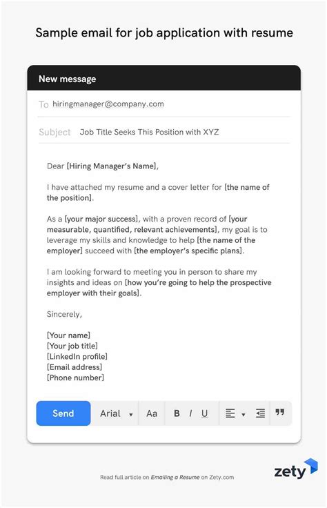 How To Email A Resume To An Employer 12 Email Examples