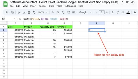 Count If Not Blank In Google Sheets Count Non Empty Cells