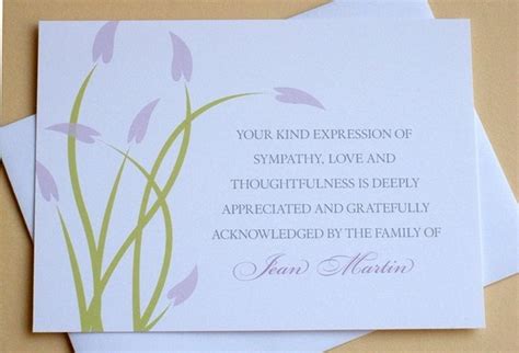 Condolence Thank You Cards With Purple Flowers By Zdesigns0107