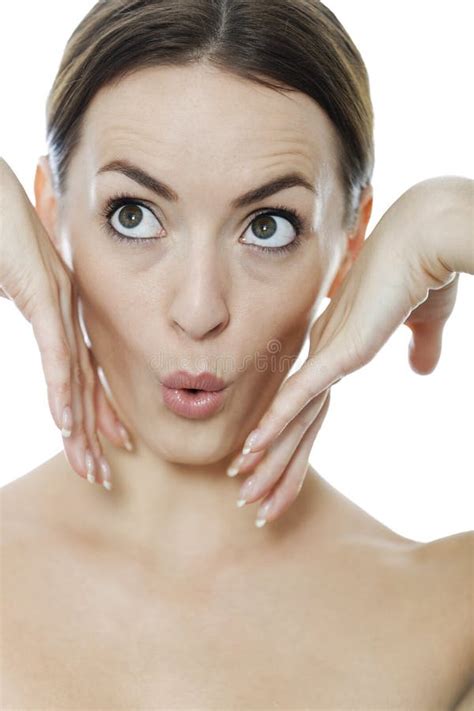 Woman Pulling A Funny Face Stock Image Image Of Modern 56739497