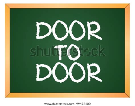 Door Door Word Written On Chalkboard Stock Vector Royalty Free 99472100