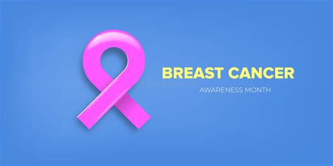 Breast Cancer Awareness Month Concept Horizontal Banner Design Template