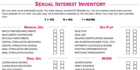Spice Things Up A Sexual Interest Inventory Velvet Box